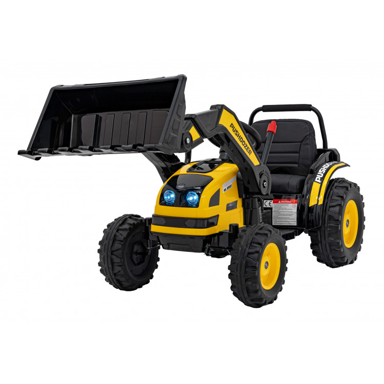 Elektrický traktor/bager - žltý